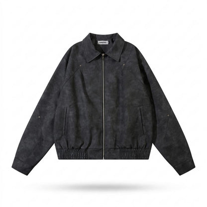 Mens Outlet House - Zakar | Faux-Suede Zip-Up Jacket Unisex
