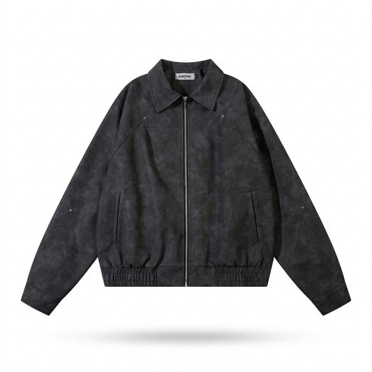 Mens Outlet House - Zakar | Faux-Suede Zip-Up Jacket Unisex