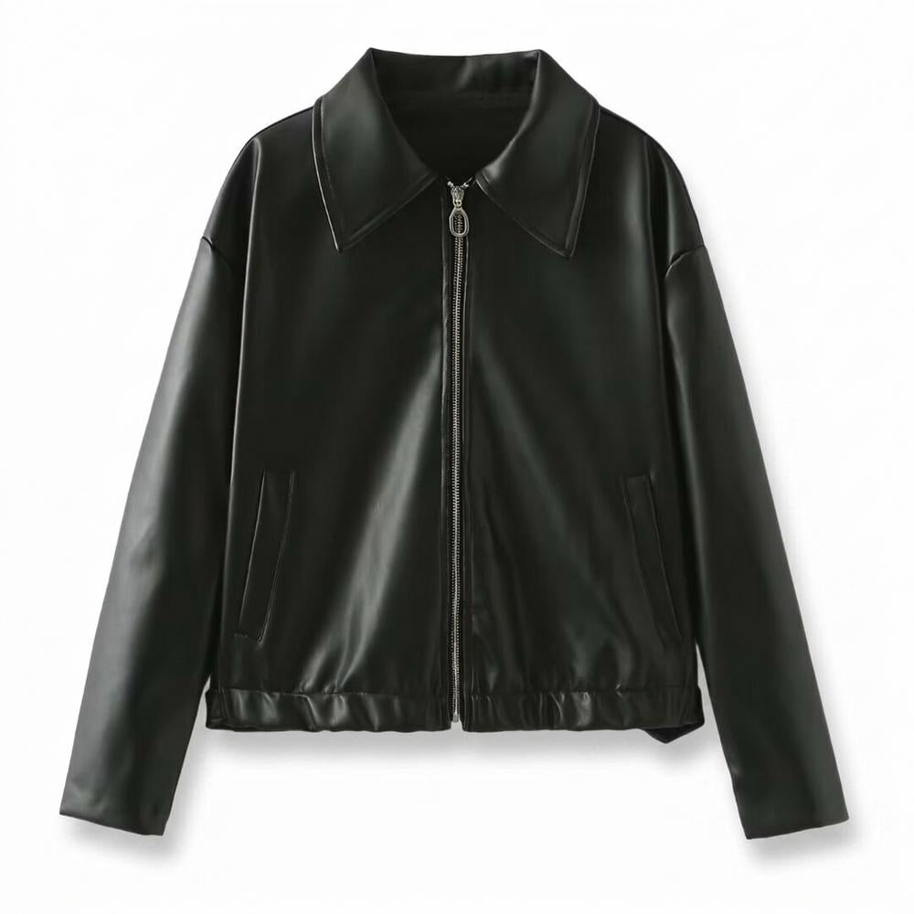Mens Outlet House - Alnal | Faux Leather Zip-Up Jacket Unisex