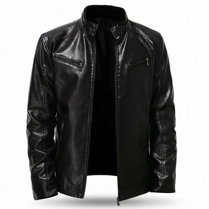 Mens Outlet House - Covar | Zip-Up Quilted Leather Jacket Men