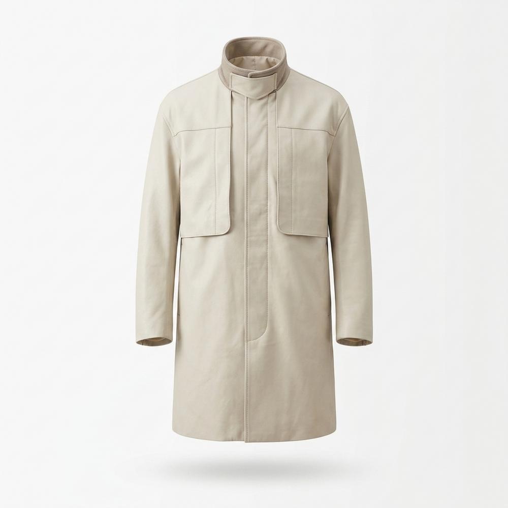 Mens Outlet House - Yomot | Structured Funnel-Neck Coat Men