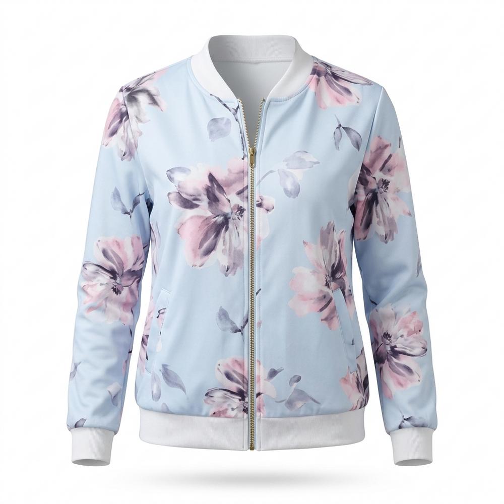 Mens Outlet House - Sanav | Floral Zip-Up Jacket Women