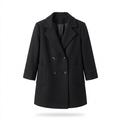 Mens Outlet House - Mezad | Double-Breasted Notched Lapel Coat Women