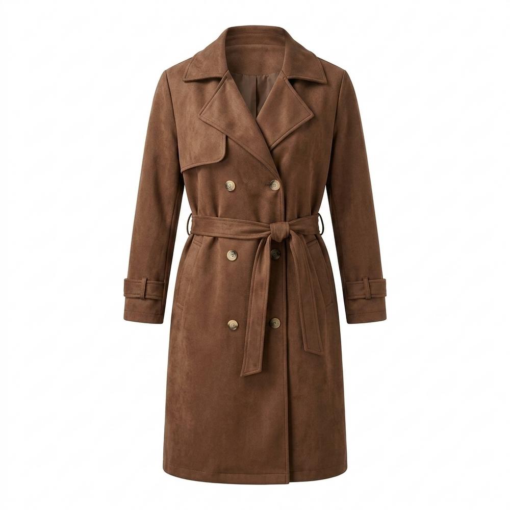 Mens Outlet House - Laken | Double-Breasted Belted Coat Women
