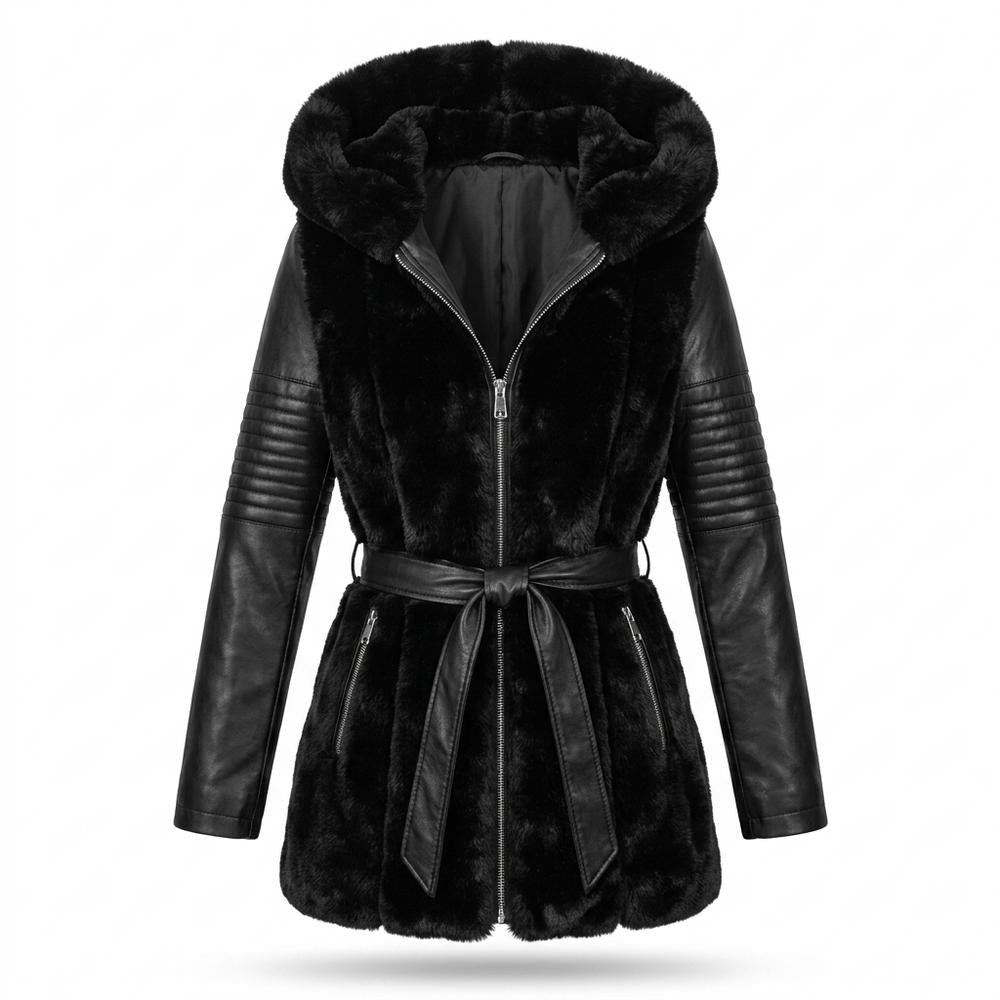 Mens Outlet House - Neron | Hooded Belted Coat Women