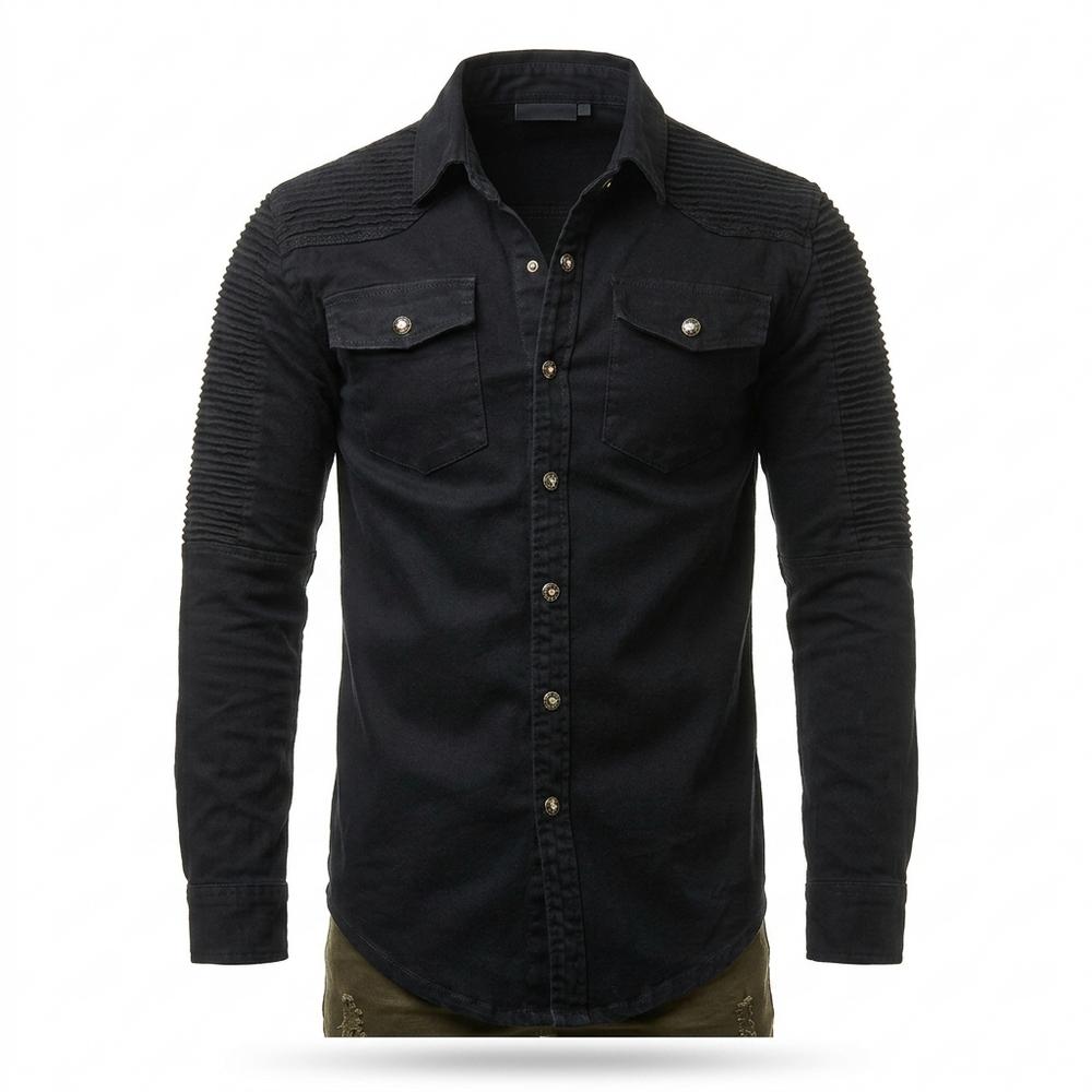 Mens Outlet House - Ninal | Ribbed Slim-Fit Shirt Men
