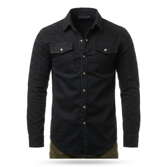 Mens Outlet House - Ninal | Ribbed Slim-Fit Shirt Men