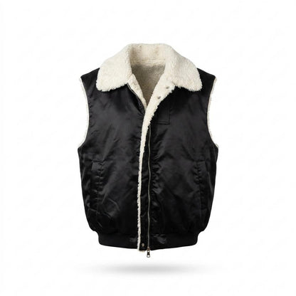 Mens Outlet House - Calar | Sherpa-Lined Satin-Finish Vest Unisex