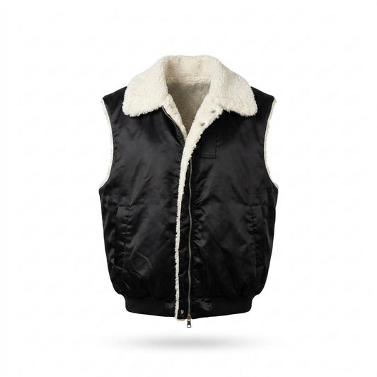 Mens Outlet House - Calar | Sherpa-Lined Satin-Finish Vest Unisex