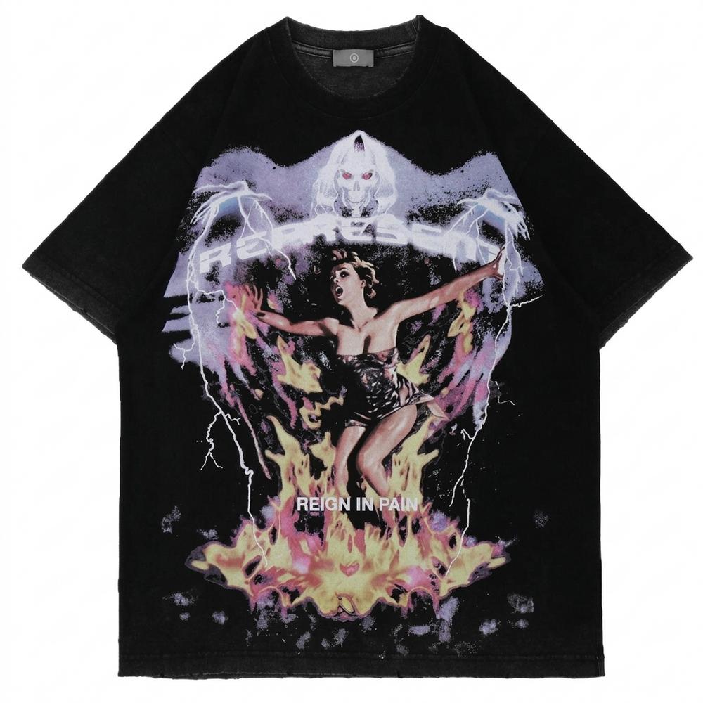 Mens Outlet House - Tisan | Graphic Print Washed T-Shirt Unisex