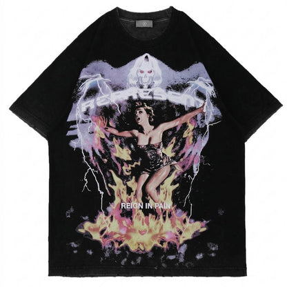 Mens Outlet House - Tisan | Graphic Print Washed T-Shirt Unisex