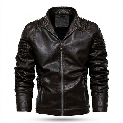 Mens Outlet House - Timer | Quilted Lined Leather Jacket Men