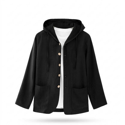 Mens Outlet House - Mibat | Linen Hooded Jacket Unisex