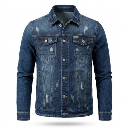 Mens Outlet House - Misan | Washed Buttoned Denim Jacket Men