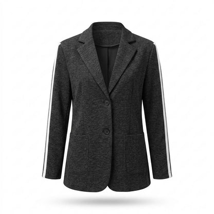 Mens Outlet House - Mafom | Striped-Sleeve Two-Button Blazer Women