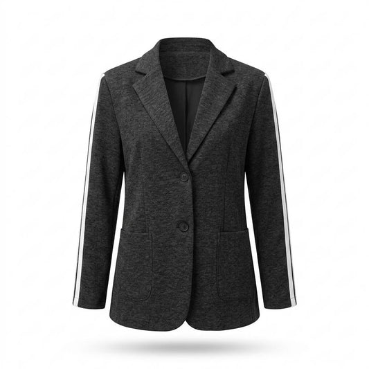Mens Outlet House - Mafom | Striped-Sleeve Two-Button Blazer Women