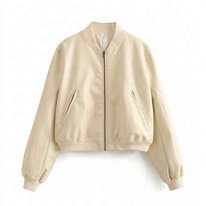 Mens Outlet House - Yiwed | Faux Leather Zip-Up Jacket Women