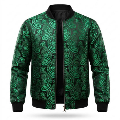 Mens Outlet House - Yosel | Paisley Patterned Zip-Up Jacket Men