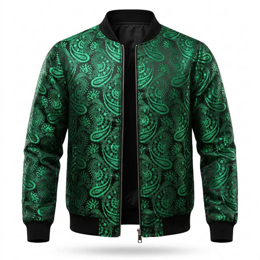 Mens Outlet House - Yosel | Paisley Patterned Zip-Up Jacket Men