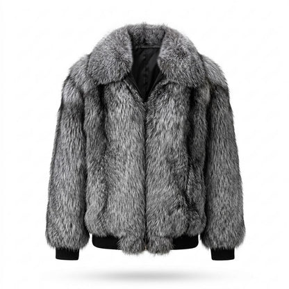 Mens Outlet House - Talor | Faux Fur Zip-Front Jacket Men