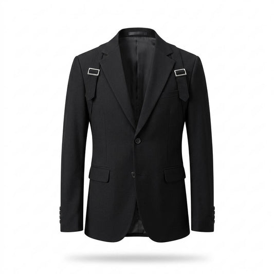 Mens Outlet House - Rasil | Buckled Single-Breasted Blazer Men