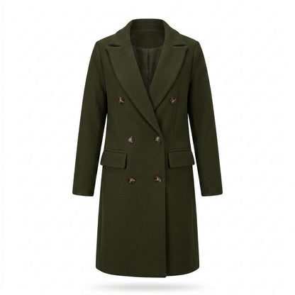 Mens Outlet House - Aopos | Double-Breasted Notched Lapel Coat Women