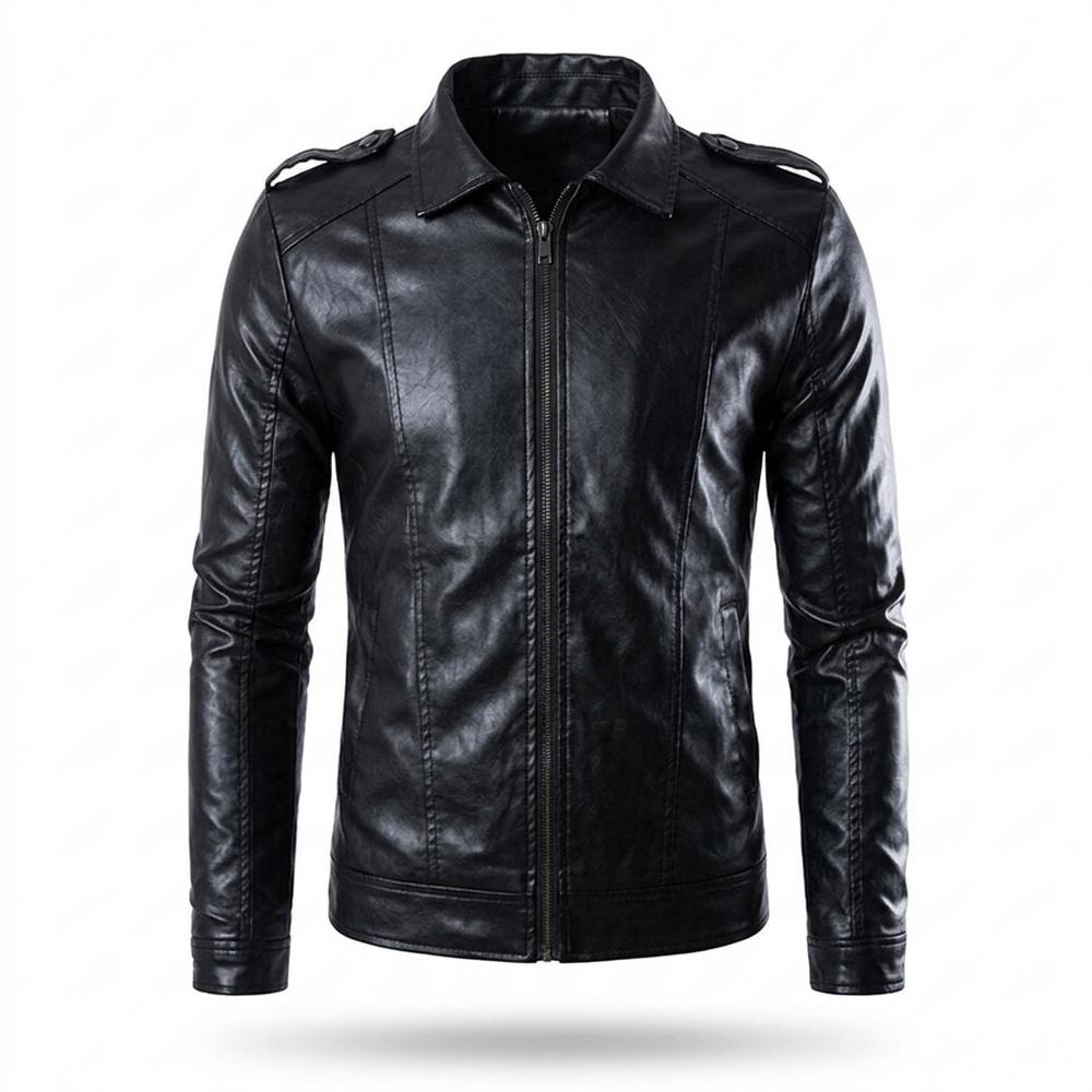 Mens Outlet House - Zamer | Zip-Up Tailored Leather Jacket Men