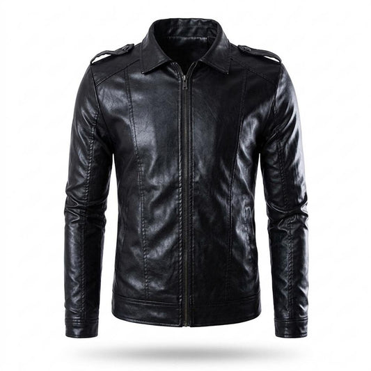 Mens Outlet House - Zamer | Zip-Up Tailored Leather Jacket Men