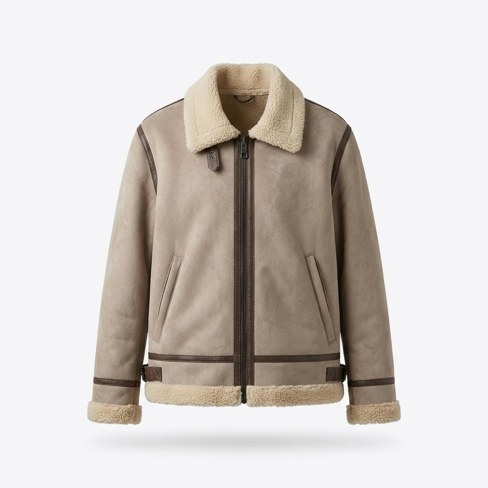 Mens Outlet House - Elmir | Shearling-Lined Faux-Suede Jacket Unisex