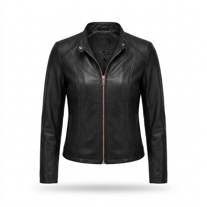 Mens Outlet House - Radus | Fitted Zippered Leather Jacket Women