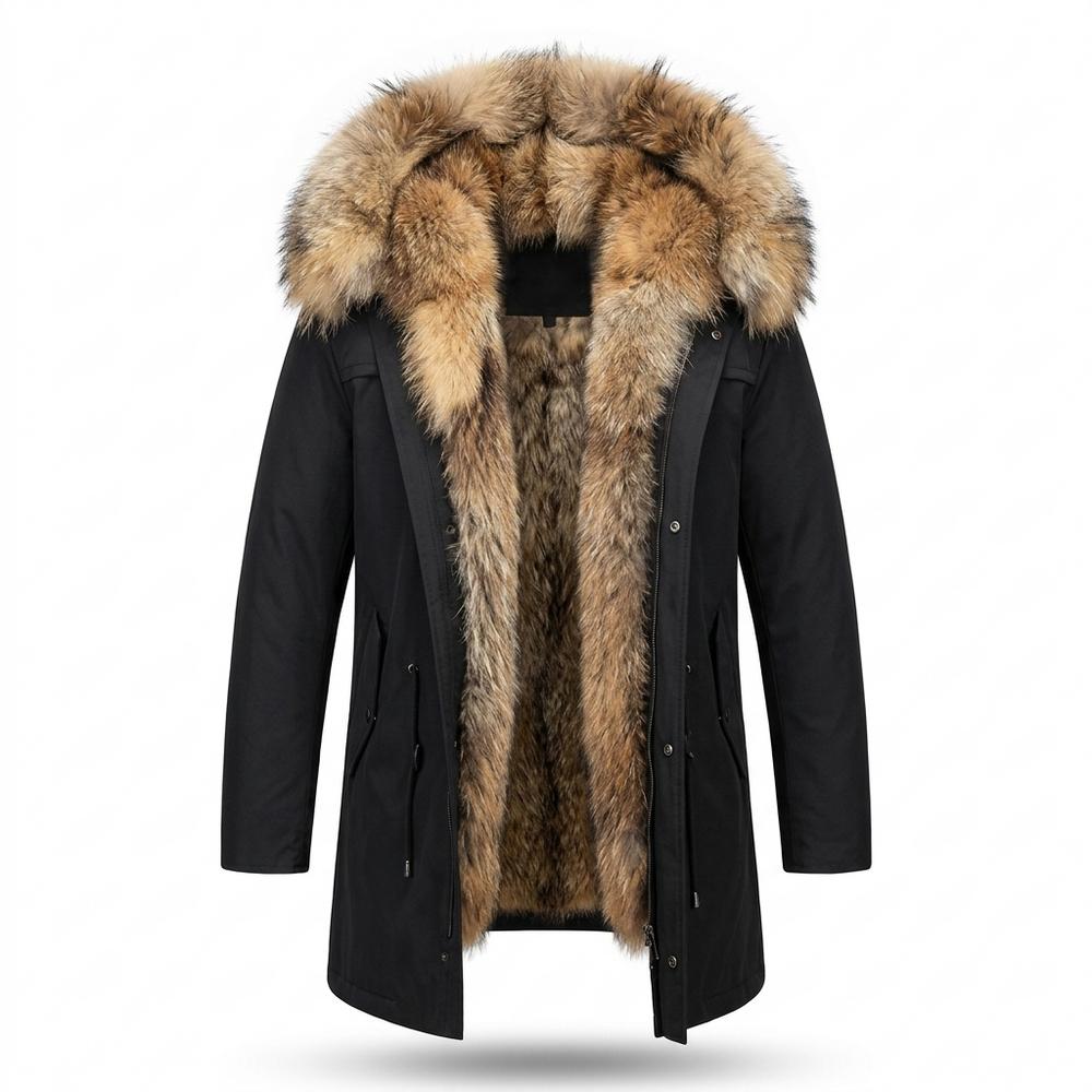 Mens Outlet House - Allor | Fur-Lined Hooded Coat Men