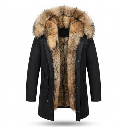Mens Outlet House - Allor | Fur-Lined Hooded Coat Men