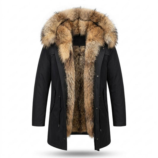 Mens Outlet House - Allor | Fur-Lined Hooded Coat Men