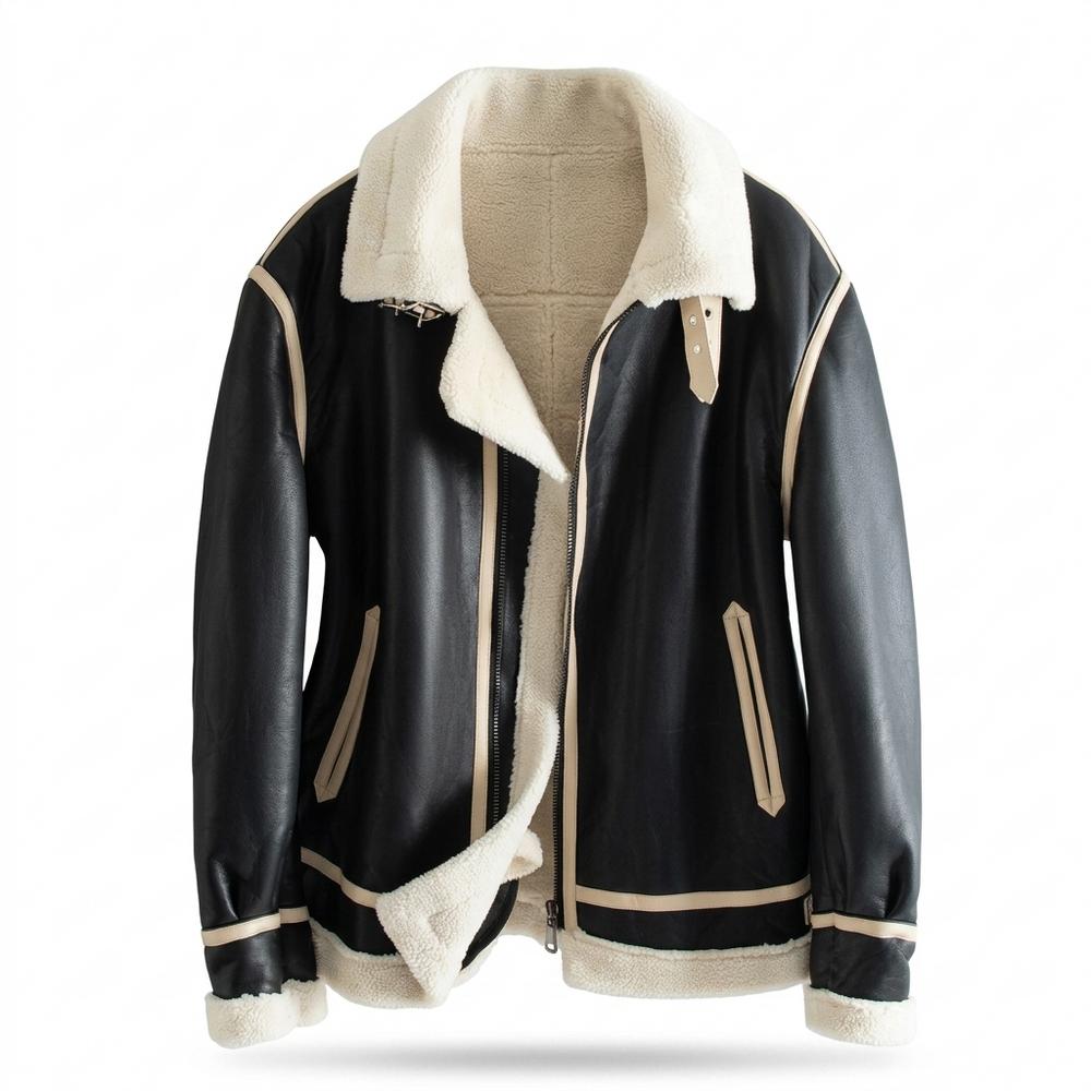 Mens Outlet House - Marev | Fleece-Lined Contrast-Trim Jacket Unisex