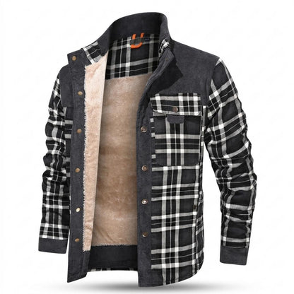 Mens Outlet House - Vipel | Fleece-Lined Plaid Jacket Men