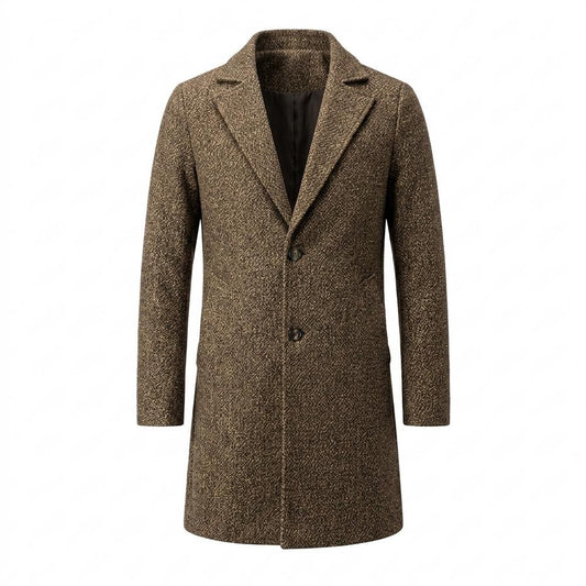 Mens Outlet House - Damer | Single-Breasted Textured Coat Men