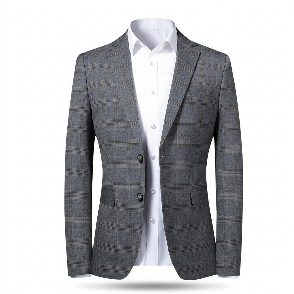 Mens Outlet House - Yolar | Plaid Slim Fit Blazer Men