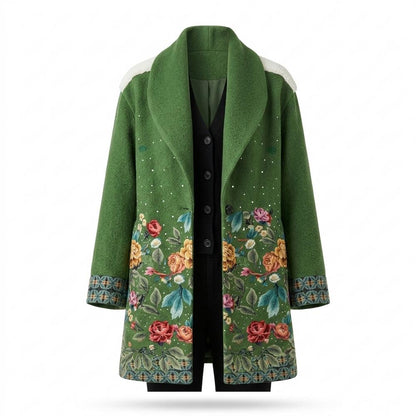 Mens Outlet House - Rolin | Floral Print Open-Front Coat Women