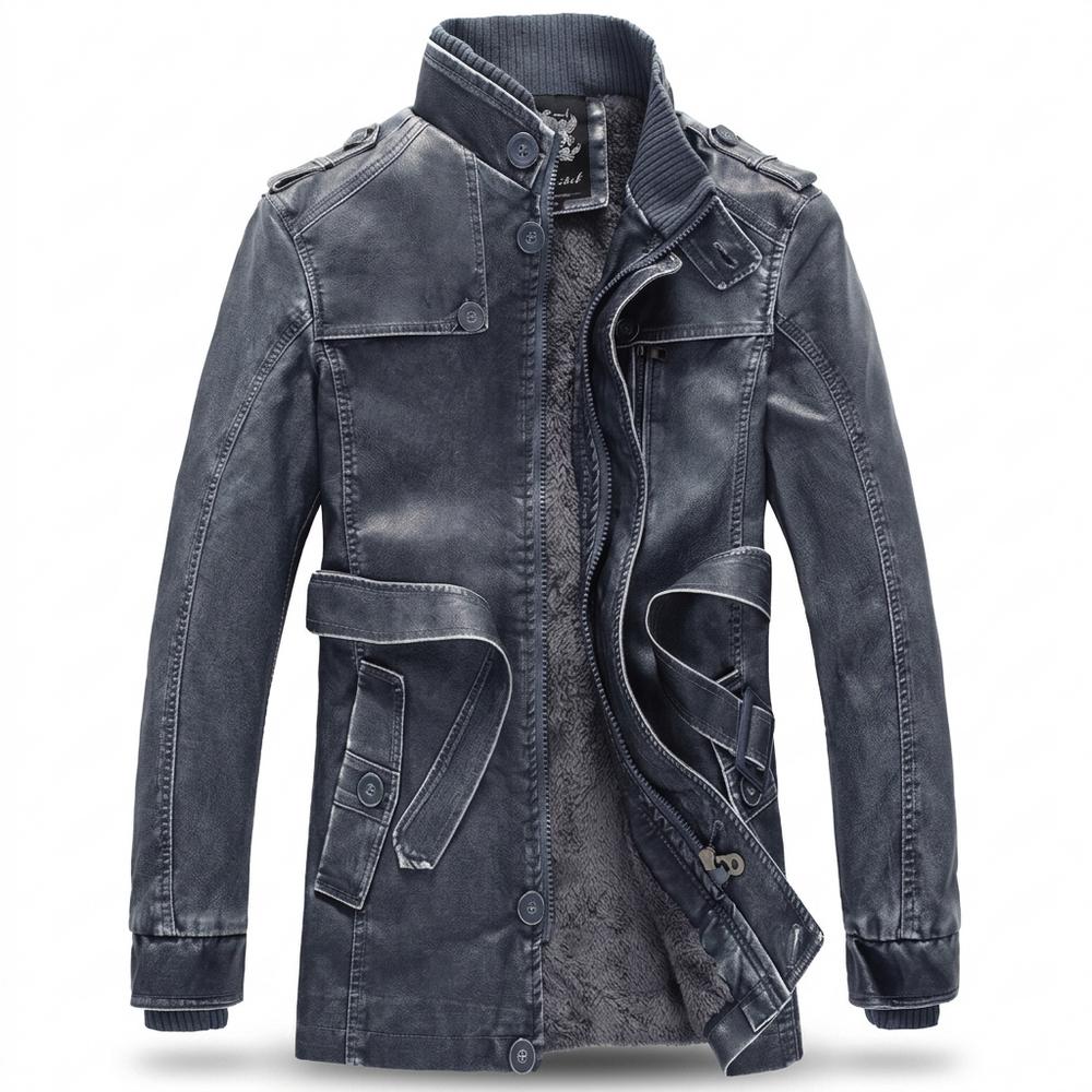 Mens Outlet House - Loron | Lined Washed Leather Jacket Men