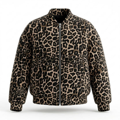 Mens Outlet House - Dulom | Leopard Print Zip-Up Jacket Women