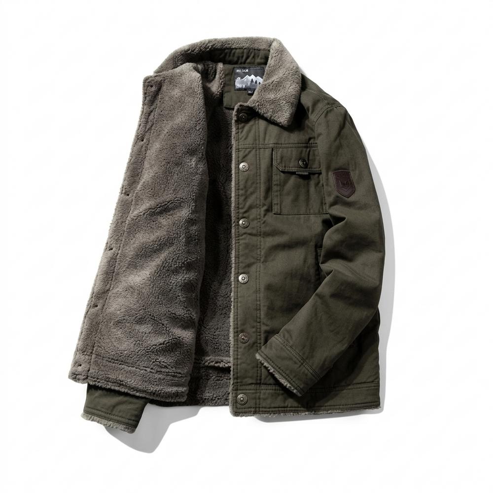 Mens Outlet House - Damir | Sherpa-Lined Button-Front Jacket Men