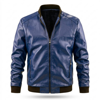 Mens Outlet House - Tivan | Lined Zip-Up Leather Jacket Men