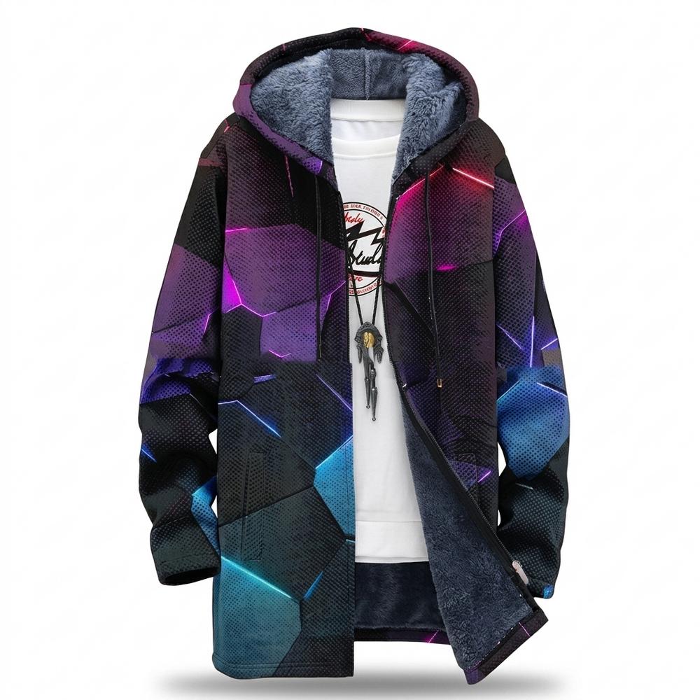 Mens Outlet House - Nusuk | Fleece-Lined Hooded Coat Men