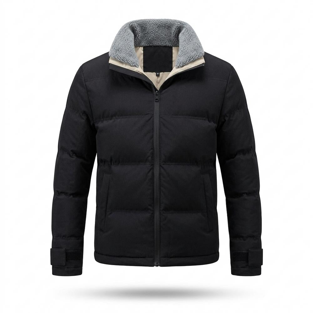 Mens Outlet House - Zetir | Quilted Sherpa-Collar Jacket Men