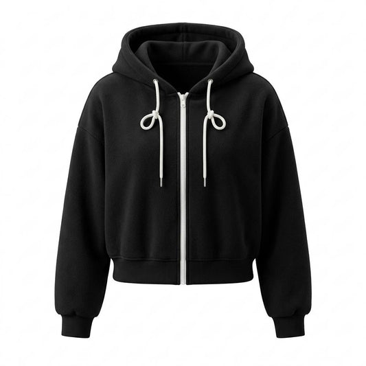 Mens Outlet House - Raken | Zip-Up Cropped Hoodie Women