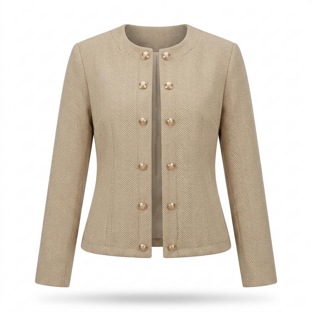 Mens Outlet House - Coram | Collarless Herringbone Jacket Women