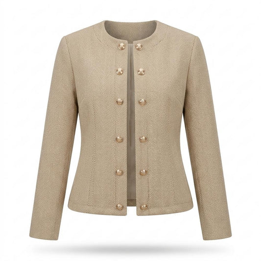 Mens Outlet House - Coram | Collarless Herringbone Jacket Women