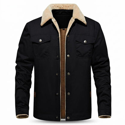 Mens Outlet House - Senav | Sherpa-Lined Button-Up Jacket Men