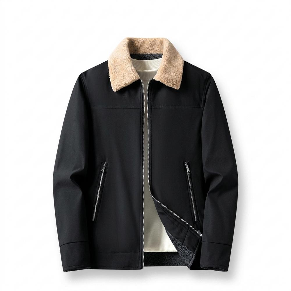 Mens Outlet House - Lemel | Sherpa-Collared Zip-Front Jacket Men