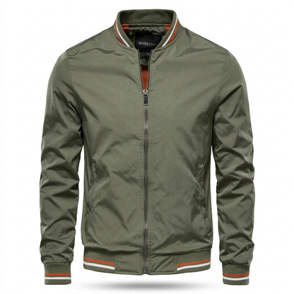 Mens Outlet House - Daron | Zip-Up Striped-Trim Jacket Men